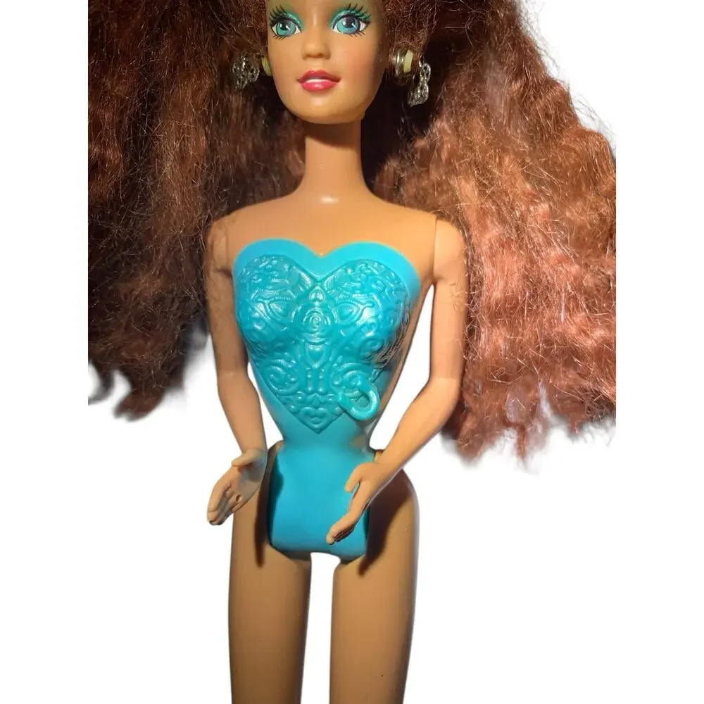 Vintage 1993 Barbie Locket Surprise Kayla Red Hair Blue Heart Doll Mattel 11209